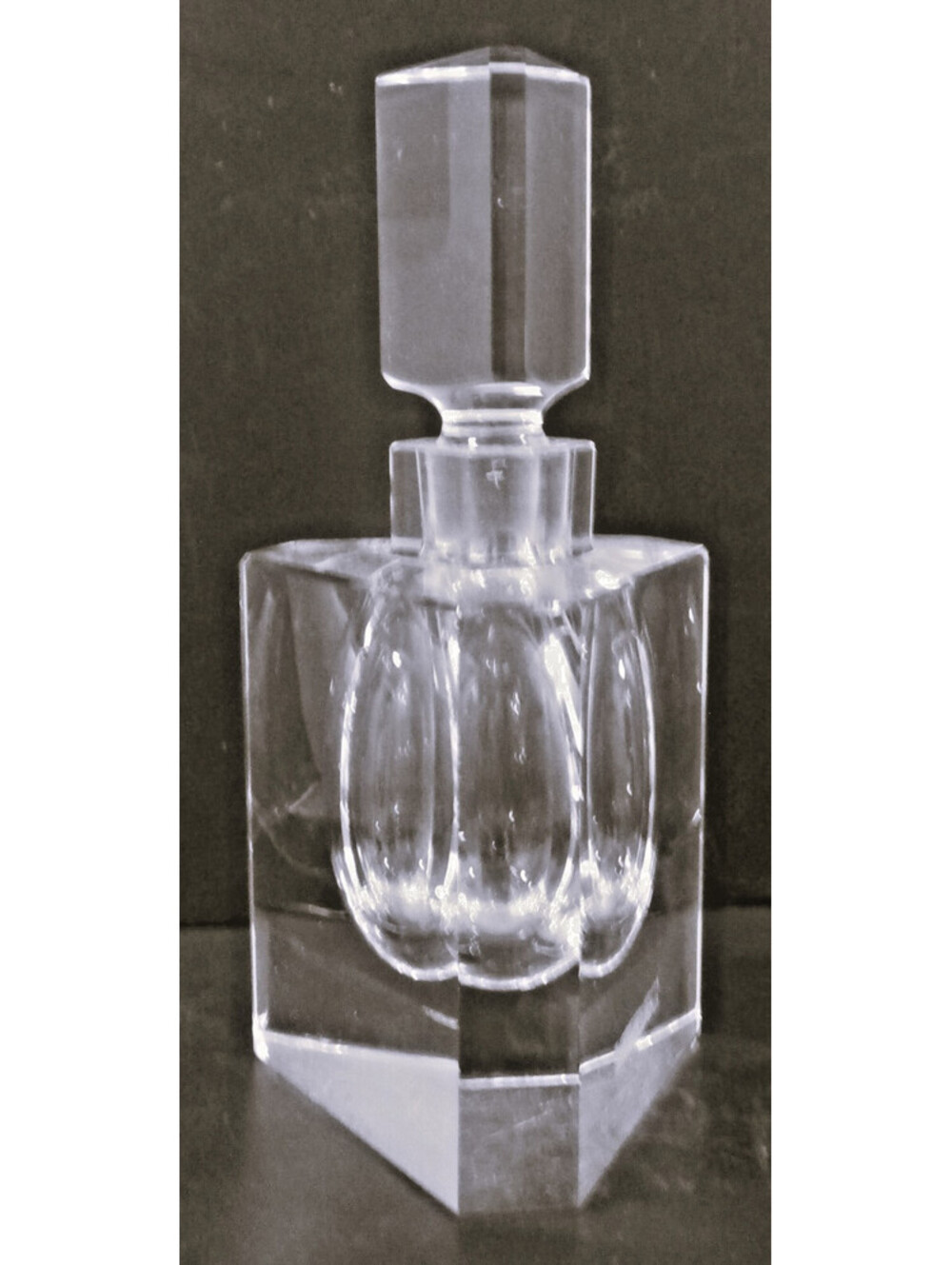 Vintage 1960s Moser Perfume Bottle Lead Free Crystal Damage Free